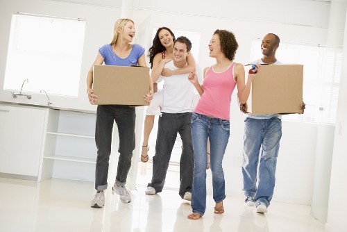 House moving team preparing a local move in Finsbury Park