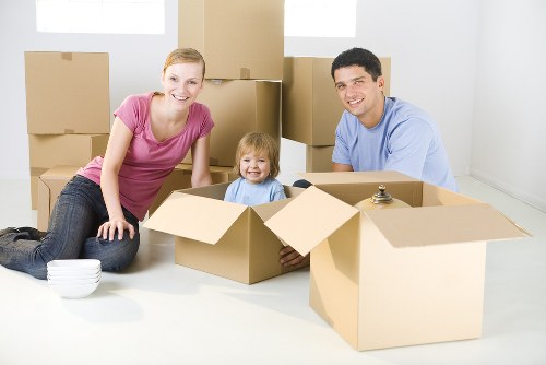 Mover preparing items safely for a van relocation service
