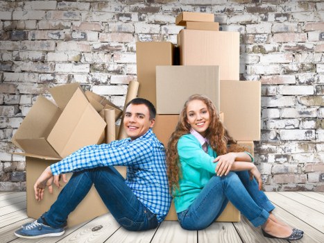 Packing boxes and furniture for a house move in Finsbury Park