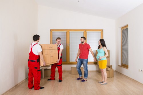 Local packing service organizing boxes for a Finsbury Park relocation