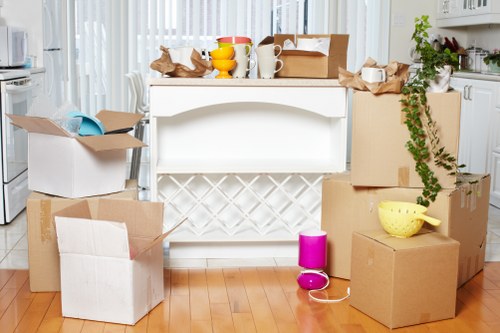 Packed van ready for a small move in Finsbury Park