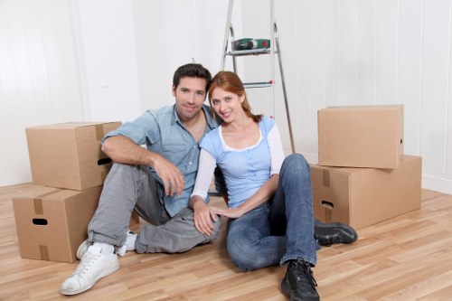Moving boxes and household items in North London