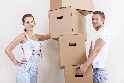 Careful loading of furniture for a North London move