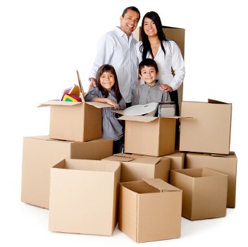 Securely loaded moving van with balanced cargo